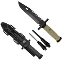 Shadow Spine Hybrid-Edge Tactical Fixed Blade Knife - Matte Black