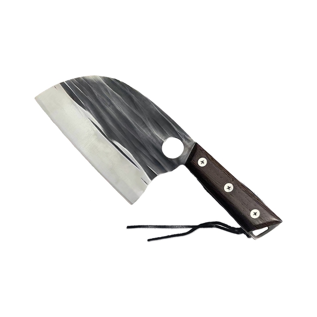 Control Arc Hooped-Grip Meat Cleaver - Brown Pakkawood