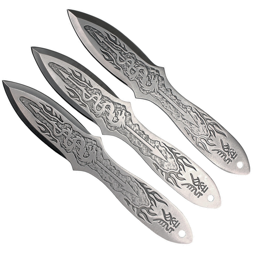 Dragonflight Arc Precision Throwing Knife Set - Polished Stainless