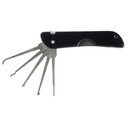 Ghostline Knurl Keychain Lock Pick Set - Black Alloy
