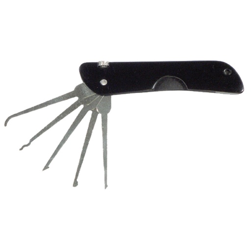 Ghostline Knurl Keychain Lock Pick Set - Black Alloy