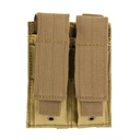 Forward-Open Rapid Access Double Pistol Mag Pouch - Tan