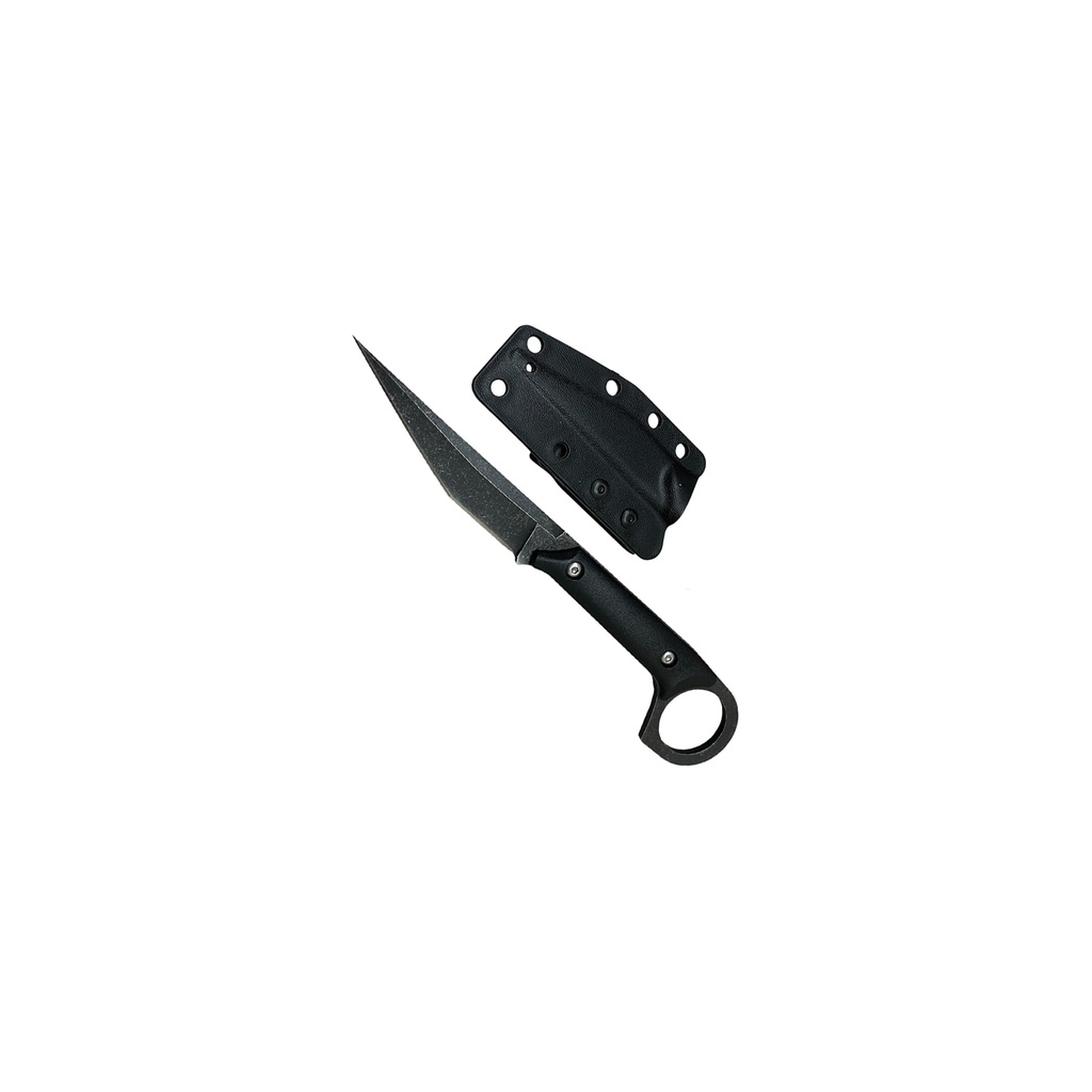 Nightfall Grip Tactical Karambit Knife - Black Kydex