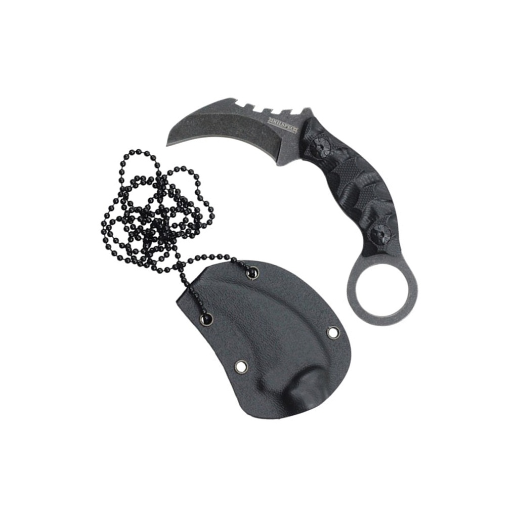 Shadow Talon Compact Karambit Neck Knife - G10 Black