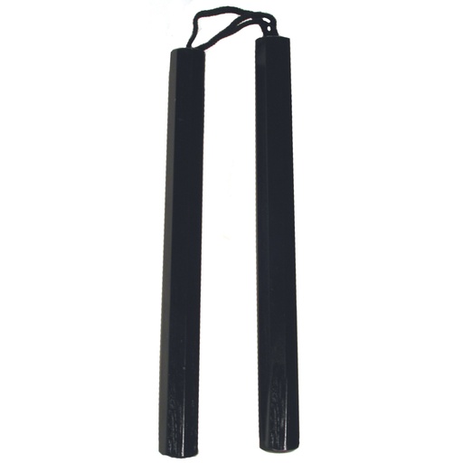 Dojo Shadow Octagonal Training Nunchucks - Black Hardwood
