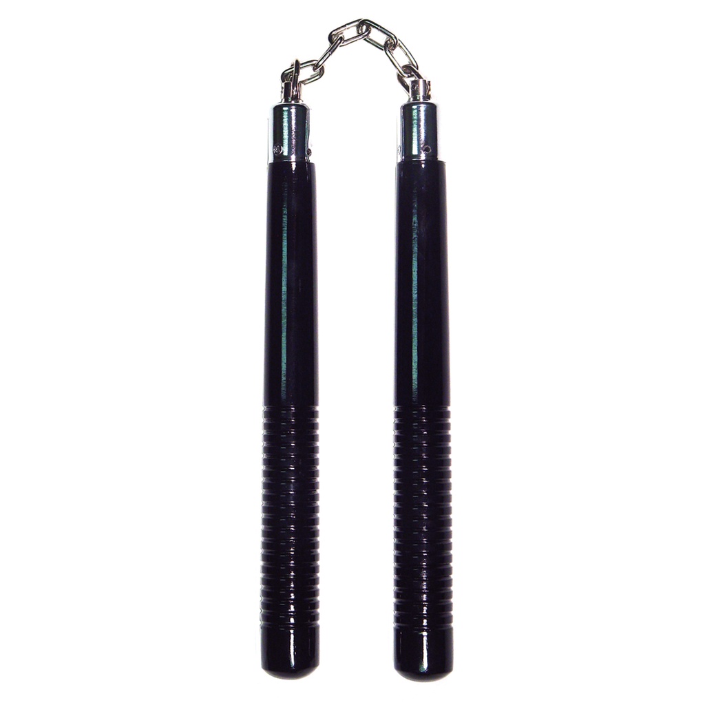 Grooved Flow Control Nunchucks - Midnight Black