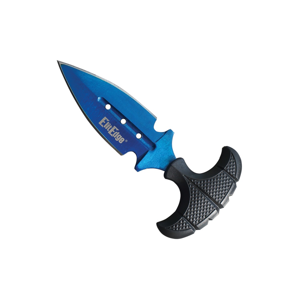Neon Shock Palm-Lock Push Dagger - Blue Blade