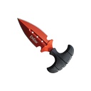 Signal Red Backup Push Dagger - Black T-Handle