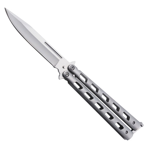 Parallelogram Rhythm Precision Butterfly Knife - Silver Steel