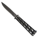 Oval-Flow Stealth Balisong Butterfly Knife - Matte Black