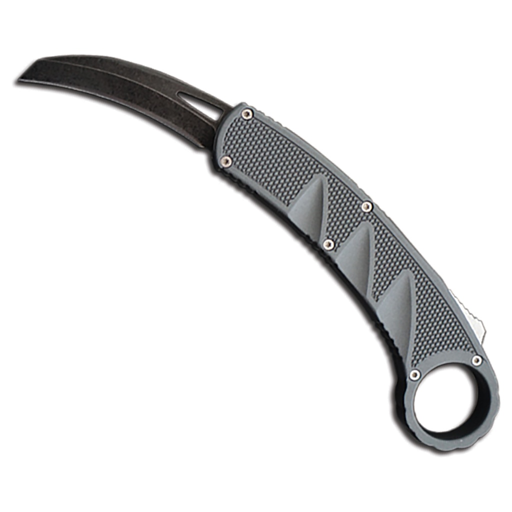 ArchAngel Ring-Control OTF Karambit Knife - Gray Rubberized