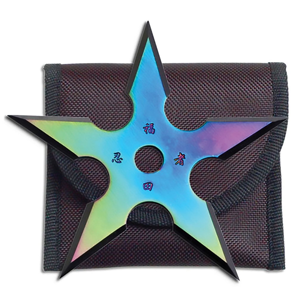 Aurora Sigil Precision Throwing Star - Rainbow Finish