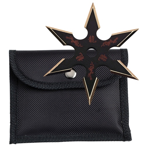 Shadow Sigil Balanced 6-Point Throwing Star - Black