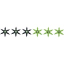 Apocalypse Vortex Biohazard Throwing Stars - Black & Green Steel