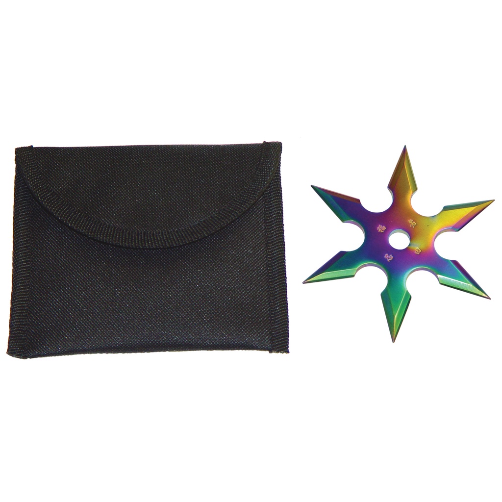 Prism Sigil Balanced Throwing Star - Rainbow Titanium