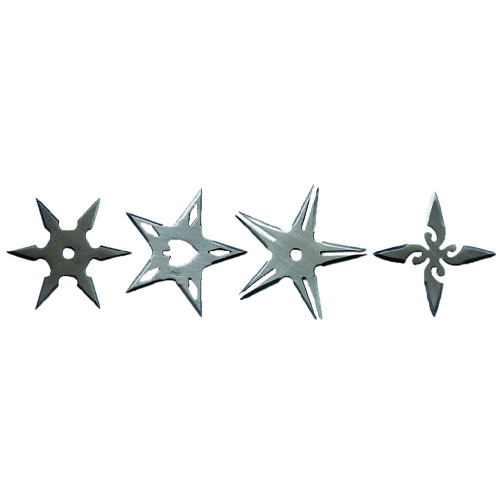 Starlight Rhythm Precision Throwing Star Set - Silver Steel
