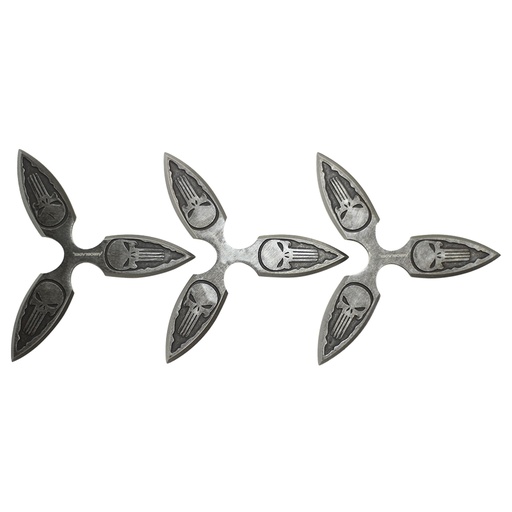 Reaper Tri-Edge 3-Piece Throwing Star Set - Midnight Black