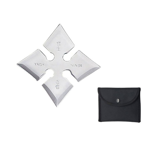 Compass Edge Balanced Throwing Star - Polished Silver