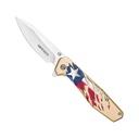 Lone Star Quick-Deploy Spring-Assisted Pocket Knife - Texas Flag Rose Gold