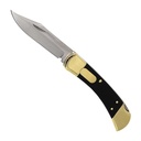 Heritage Lockback Rapid-Deploy Automatic Knife - Brass & Wood