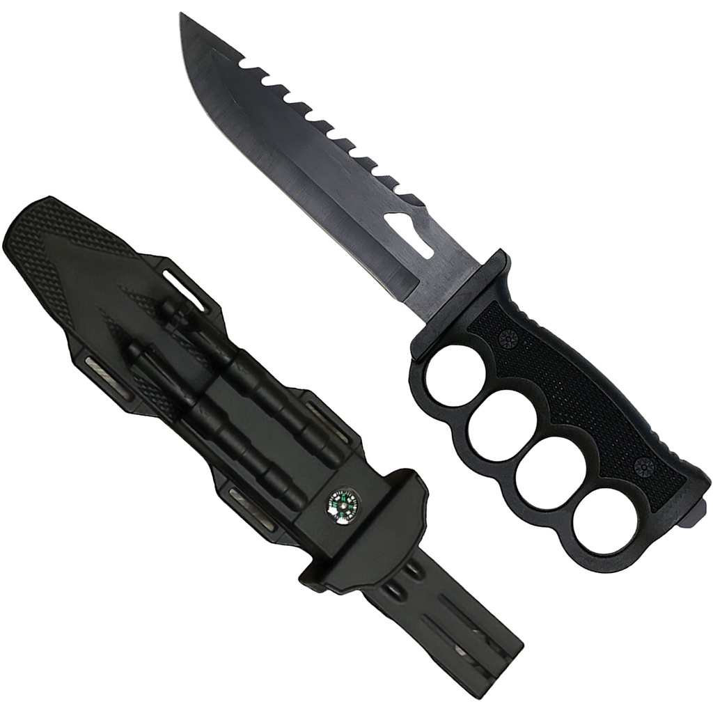 Trench-Guard Navigator Tactical Knife - Matte Black
