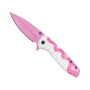 Candy Sprinkle Quick-Deploy Spring Assisted Knife - Pink Blade