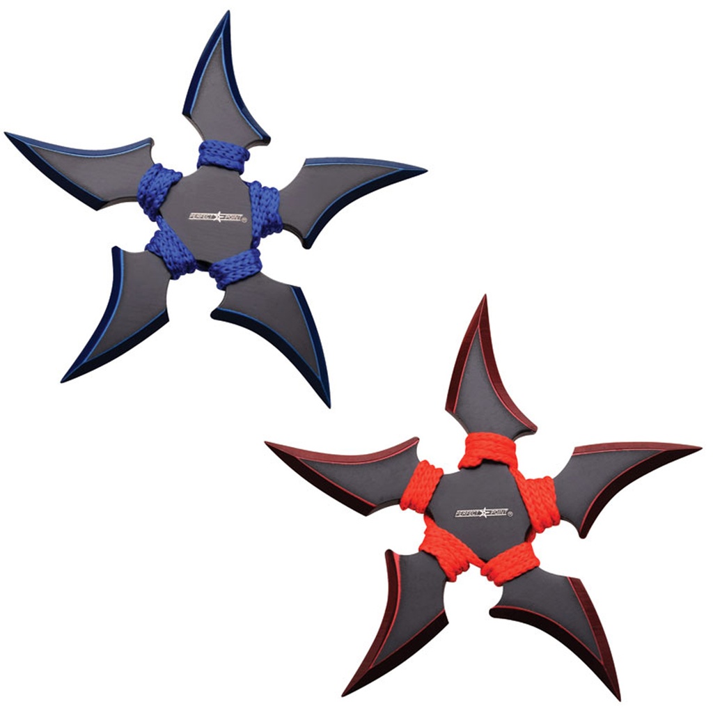 Rhythm Vortex Precision Throwing Star Set - Blue & Red