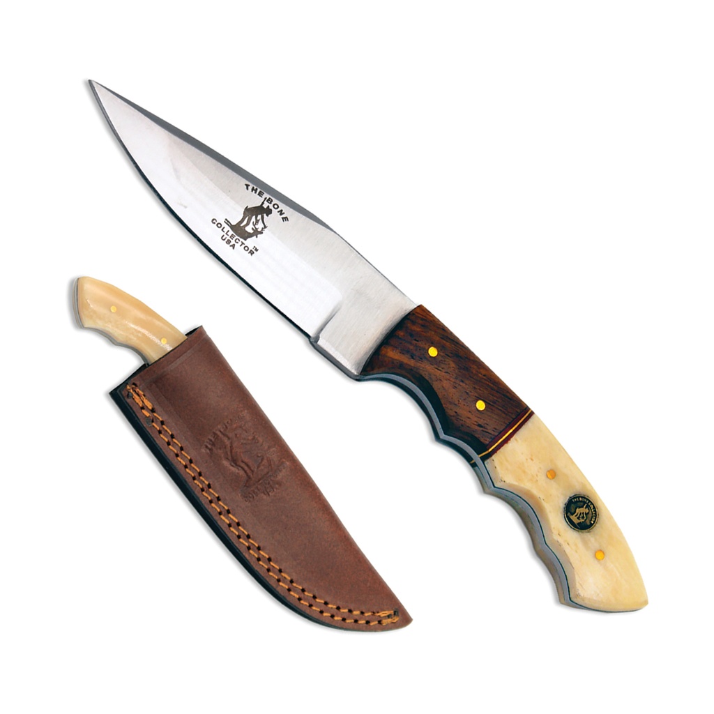 Ridge-Line Heritage Fixed Blade Hunting Knife - Bone & Rosewood