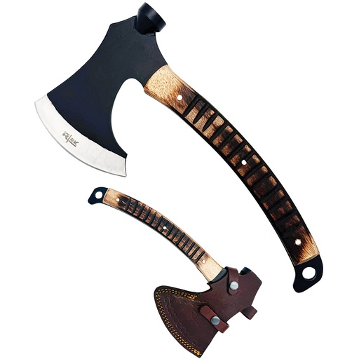 Outpost Hammer-Back Compact Tactical Hatchet - Black Powdercoat Wood