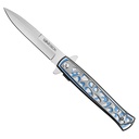 Steelstream Quick-Deploy Spring Assisted Knife - Blue Stainless