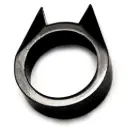 Street Sentinel Cat-Ear Self-Defense Ring - Black Boron Carbide