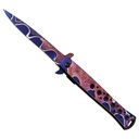 Psychedelic Stiletto Assisted Opening Knife - Tie Dye Purple