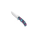 Neon Leaf Quick-Flip Assisted Opening Knife - Cannabis Print
