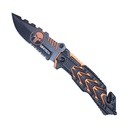 Target Skull Rescue-Assisted Pocket Knife - Orange Black
