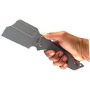 Industrial Showpiece Oversized Cleaver Folding Knife - Matte Grey