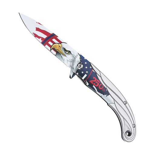 Eagle Honor 250th Commemorative Spring Assisted Knife - USA Flag