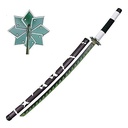 Demon Surge Anime Practice Katana Sword - Black White Green