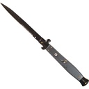 Midnight Enforcer Oversized Stiletto Automatic Knife - Carbon Fiber