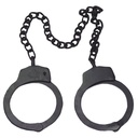 Silent Control Double-Lock Leg Cuffs - Matte Black Steel