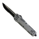 Android Interface Double-Action OTF Knife - Gray Aluminum