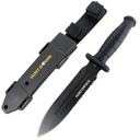 Spear Command Tactical Hunting Knife - Black Rubber