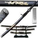 Black Dragon Clan Samurai Sword Set - Gloss Black