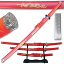 Crimson Ancestral Dragon Samurai Sword Set - Red
