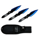 Blue Vector Precision Throwing Knife Set - Black and Blue