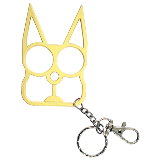 Guardian Ears Feline Self-Defense Keychain - Yellow