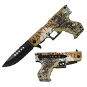 Wanted Outlaw Western-Style Assisted Folding Knife - Tan Aluminum