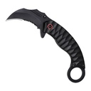 Crimson Ring Rapid-Deploy Karambit Knife - Midnight Black