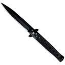 Midnight Enforcer Oversized Stiletto Automatic Knife - Black Aluminum