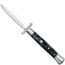 Midnight Vendetta Swing-Guard Stiletto Automatic Knife - Black Pearl