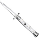 Heritage Swing-Guard Italian Stiletto Automatic Knife - Pearl Handle